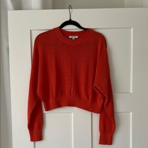 Poppy Orange Cropped Madewell Sweater
